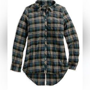 HARLEY-DAVIDSON
SPLIT BACK
WRINKLED WOMEN'S
PLAID SHIRT